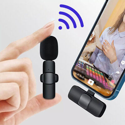 #ad Recargable Lavalier Microfono Mini Inalambrico De Para Celular IPhone Android $13.89