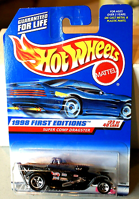 #ad 1998 Hot Wheels First Edition Super Comp Dragster #22 New In Package #655 $5.00