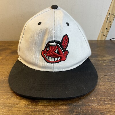 #ad RARE Vintage Chief Wahoo Cleveland Indians Green Cabbage Snapback Hat Cap $25.49