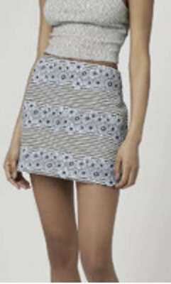 #ad Topshop Stripe Floral Pelmet Mini Skirt $21.08