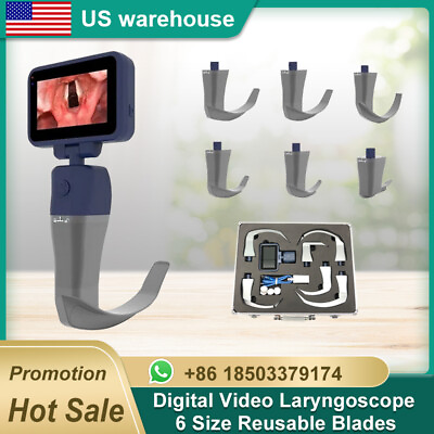 #ad Case Include Anesthesia Video Laryngoscope 6 size Reusable Blades For Selection $436.05