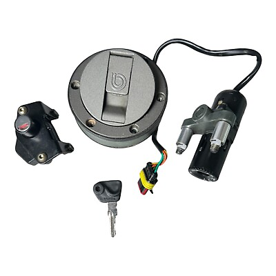 #ad Bimota SB6R Genuine OEM Lock Set Ignition Switch Fuel Cap Seat Lock with Key GBP 349.95