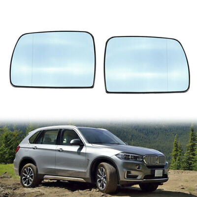 #ad Car Rearview Mirror Glass Heated Blue Pair For BMW X5 E53 2000 2006 Left amp; Right $24.99
