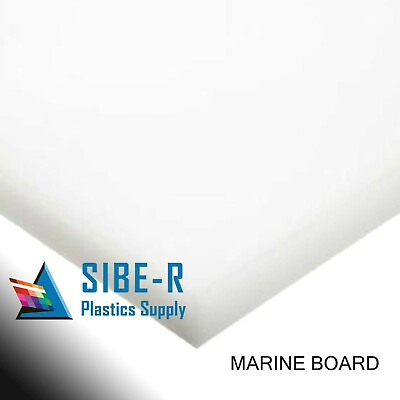 #ad WHITE MARINE BOARD 1 2quot; X 12quot; X 12quot; POLYMER HDPE SEA PLASTIC SHEET ^ $26.04