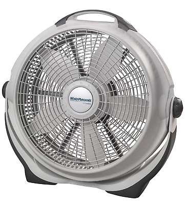 #ad Wind Machine 20quot; Pivoting Floor Fan with 3 Speeds 23quot; H Gray A20301 New $59.99