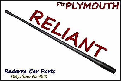 #ad FITS: 1985 1989 Plymouth Reliant 13quot; SHORT Custom Flexible Rubber Antenna Mast $15.25