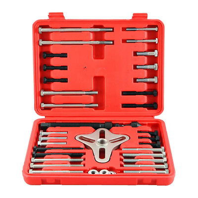 #ad 46pc Harmonic Balancer Puller Tool Set Gear Pulley Steering Wheel Removal $23.96