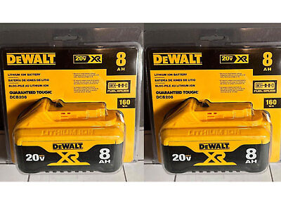 #ad 2pcs DeWalt DCB208 20V MAX XR 8.0 AH Compact Lithium Ion Power Tool Battery $118.99