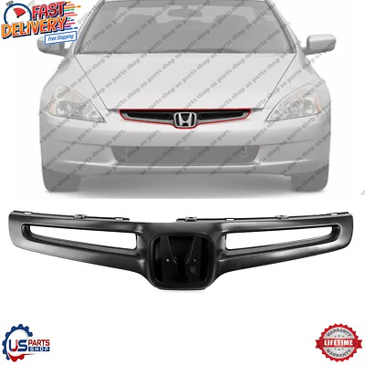 #ad New Front Grill Grille Assembly Black For 2003 2004 2005 Honda Accord Sedan $23.92