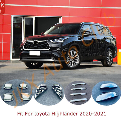 #ad 12PC Handle Bowl Rearview Mirror Fog Lamp Cover Trim For Toyota Highlander 20 24 $65.79