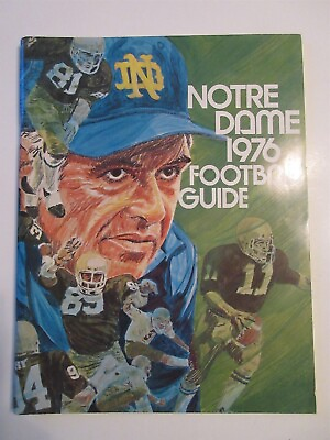 #ad 1976 Notre Dame Football Guide. Bob Golic Joe Montana NCAA Media Guide FREE SHIP $19.99