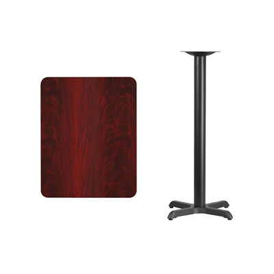 #ad 24quot; x 30quot; Mahogany Laminate Table Top With Base Bar Height Restaurant Table $165.95