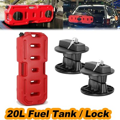 #ad 20L Can Backup Tank Fuel Gas Gasoline Container 5Gal Lock SUV ATV Truck Car $101.64