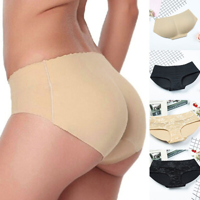 #ad Briefs Panties Underwear Shapewear Knickers Buttock Padded Soft Breathable Solid $6.89