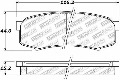 #ad Centric For 93 18 Lexus Toyota Disc Street Brake Pad Set Rear 308.06060 $75.41