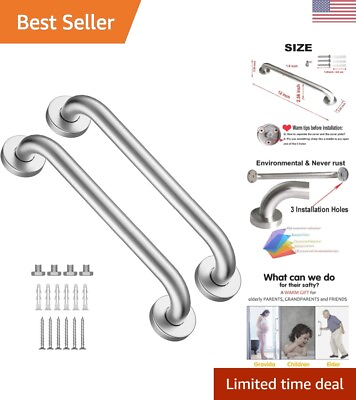 #ad Stainless Steel Shower Handle Bathroom Balance Bar Safety Hand Rail Support $32.99