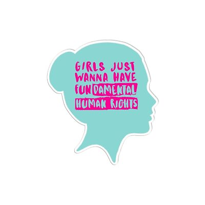 #ad CVHoming Sticker Girls just wanna have fun damental human right Sticker Waterp $6.25