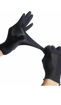#ad Black Nitrile Gloves Powder amp; Latex Free 100 Pack $11.99