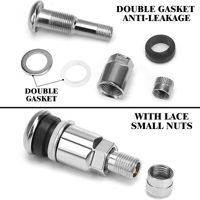 #ad Pack of 4 metal valves 11.3 mm steel valves rim valve car valve tire valve $13.11