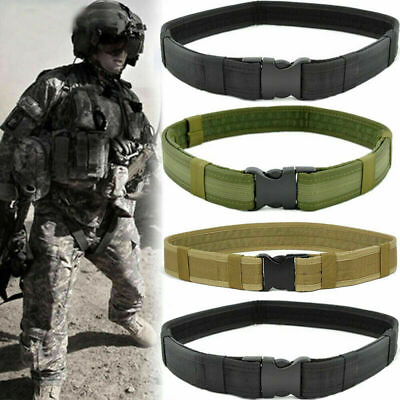 #ad Tactical Security Belt Combat Gear Adjustable Heavy Duty Military Sports Outdoor $11.89