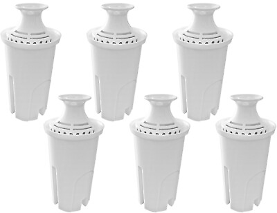 #ad Pack of 6 Water Replacement Filters Compatible with Standard Brita Water Pitcher $21.99