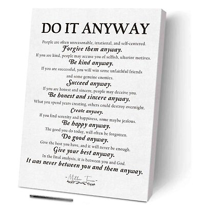 #ad Mother Teresa Quotes Do It Anyway Motivational Poster Graduation Gifts Pos $20.19