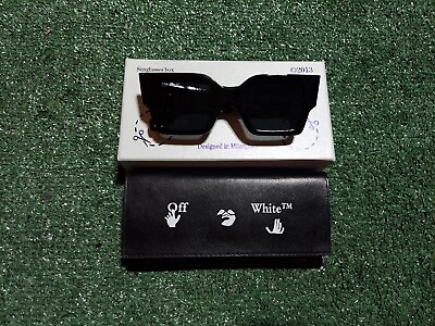 #ad #ad Off White Black on white Logo Sunglasses With Box $75.00