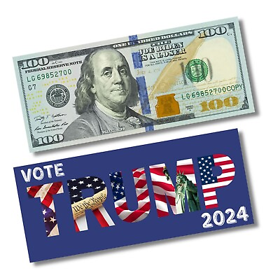 #ad Vote Trump 2024 Prank $100 Hundred Dollar Bill. Joe Biden Is A Loser Dollar Bill $19.99