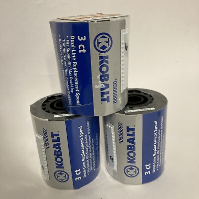 #ad 3 Packs 3ct Kobalt Dual Line Replacement Spool Trimmer Line 0506892 40v Max $18.97
