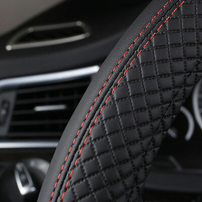 #ad Universal Car Steering Wheel Cover Accessories PU Leather Auto Non slip $10.44