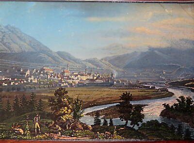#ad Innsbruck Austria Austria Hungary Alps c. 1850#x27;s hand colored splendid print $74.00