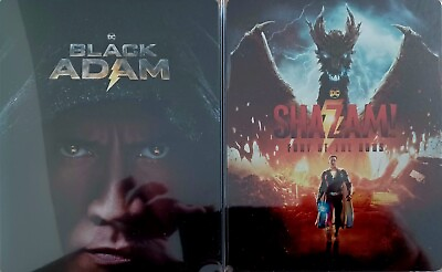 #ad Shazam Fury of the Gods amp; Black Adam 4K BD Digital Steelbooks Free Surprise $66.99