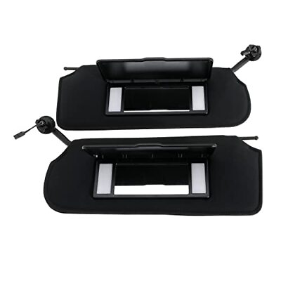 #ad Sun Visor Pair with Updated Bright LED Lights and Vanity Mirror Compatible with $71.51