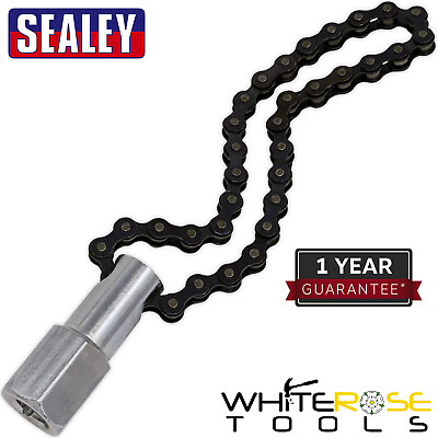 #ad Sealey Oil Filter Chain Wrench 135mm Capacity 1 2quot;Sq Drive Ratchet Heavy Duty GBP 13.05