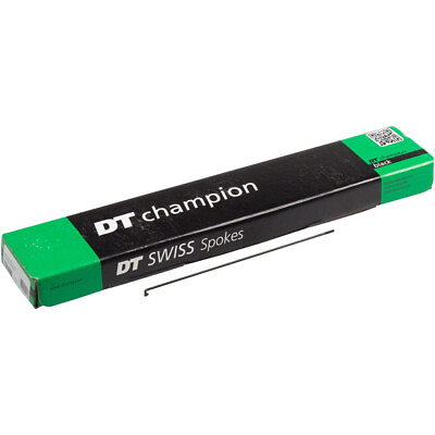 #ad DT Swiss Champion Spoke: 2.0mm 265mm J bend Black Box of 100 Bicycle Spokes $88.18
