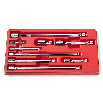 #ad 9pc wobble Socket wrench Bar Extension Tool Set 1 4quot; 3 8quot; 1 2quot; Dr $27.95