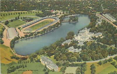 #ad Evanston IL Broadmoor Hotel amp; Grounds From the Air Oval Track 1947 Gilchrist $6.00