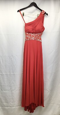 #ad Betsy amp; Adam Red One Shoulder Ball Gown Size 2 $69.99