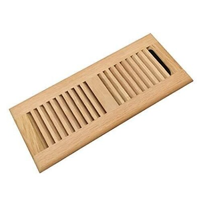 #ad Razo White Oak Wood Floor Register Drop in Vent Cover with Damper 4x12 Inch... $30.65