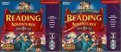 #ad Lot of 2 The Cluefinders Reading Adventures 9 to 12 Pc New Win10 XP Buy Save $19.68