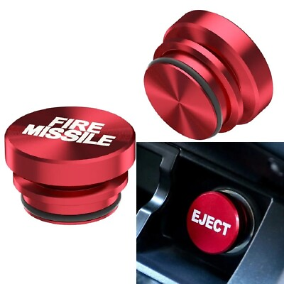 #ad #ad 2X Car Cigarette Lighter Cover Accessories Universal Fire Missile Eject Button $4.23