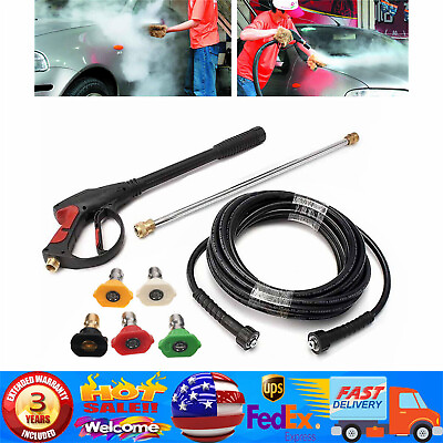3000PSI High Pressure Power Washer Spray Gun For Craftsman Hose 5 Nozzle Tip Kit $37.00