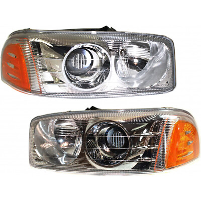 #ad For 2001 GMC Sierra 1500 Headlight Pair Driver and Passenger Side $181.88