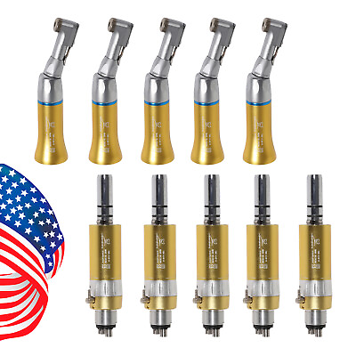 #ad #ad Dental Contra Angle Air Motor 4Hole Low Slow Speed Handpiece NSK Style Gold $284.18