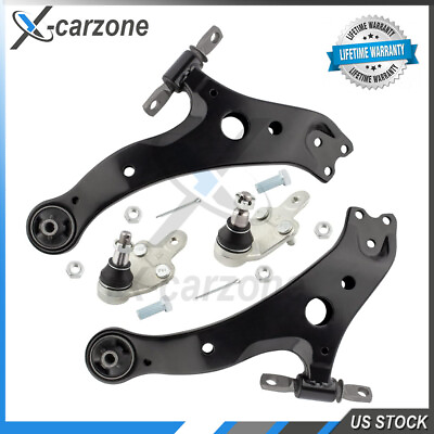 #ad 4pcs Front Suspension Kit Lower Control Arm Lower Ball Joints For Toyota Camry $75.98