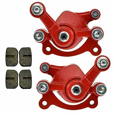 #ad HIAORS Red Front Rear Brake Caliper With Two Pairs Spare Brake Pads for 47cc ... $30.79