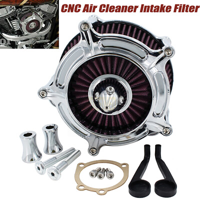 #ad For Harley Air Cleaner Intake Filter Road King Street Electra Glide Dyna Softail $75.99