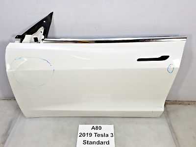 #ad ✅ 17 20 OEM Tesla Model 3 Front Left Driver Door Shell Panel White PPSW* $743.95