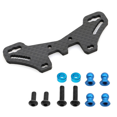 #ad For TAMIYA TT 02 Type S 54633# Rear Carbon Damper Stay Chassis Rear Replacement $12.27