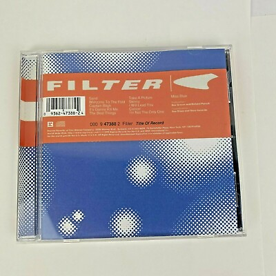 #ad Title Of Record By Filter Music CD 1999 $4.95